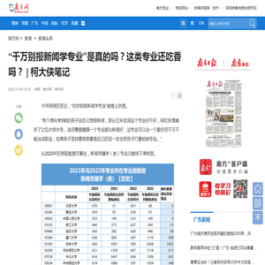 “千万别报新闻学专业”是真的吗？这类专业还吃香吗？ | 柯大侠笔记_南方网