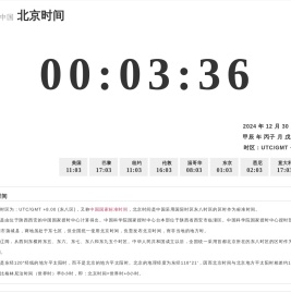 ytltck时间网 - 北京时间校准及热门地区时间查询网